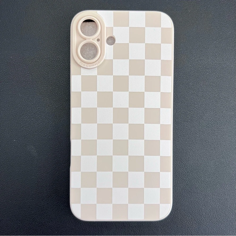 BNNU Checkered Phone Case Set with Screen Protector iPhone 16 Plus